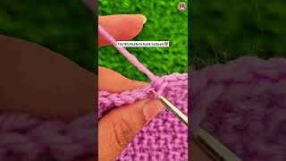😱Why no one teaches this stitch❓️SC front loop & back loop ✅️