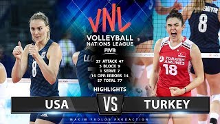 USA vs Turkey | Highlights | Women's VNL 2019