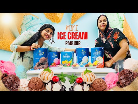 Mini Ice Cream 🍨 Parlour ही बना दिया घर 🏠पर 😋
