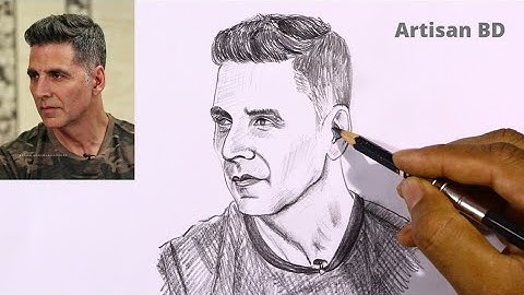 How to draw a actor Akshay Kumar | Step by step easy pencil sketch for beginners