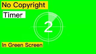 3 second timer green screen no copyright