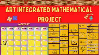 Art integrated mathematical Project | January calendar - 2022 activity