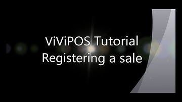 ViViPOS Tutorial Register a Sale