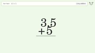 Long Addition Solve 355 Stepbystep Solution