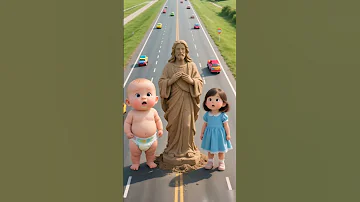 Children Made A Statue Of Jesus On The Highway Shorts Child 