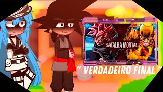 Alguns personagens reagindo Goku black Vs flash Reverso // Gacha club //