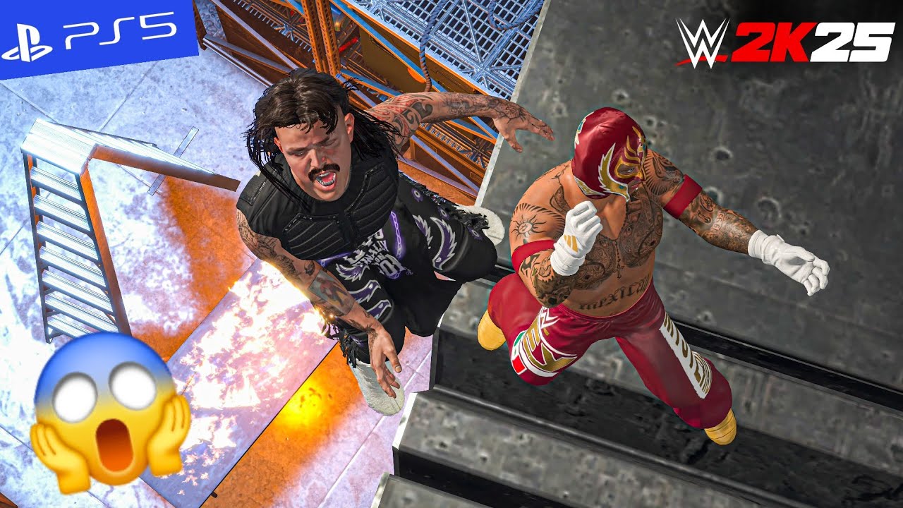 WWE 2K25 - Rey Mysterio Sends Dominik to Hell — Through a Flaming Table | PS5" [4K60]