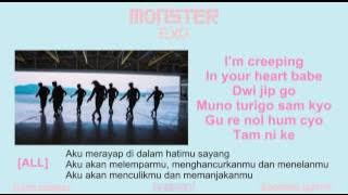 Easy Lyric EXO - MONSTER by GOMAWO [Indo Sub]