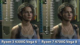 Ryzen 3 4300G Vega 6 vs Ryzen 7 4700G Vega 8 - Gaming Comparison