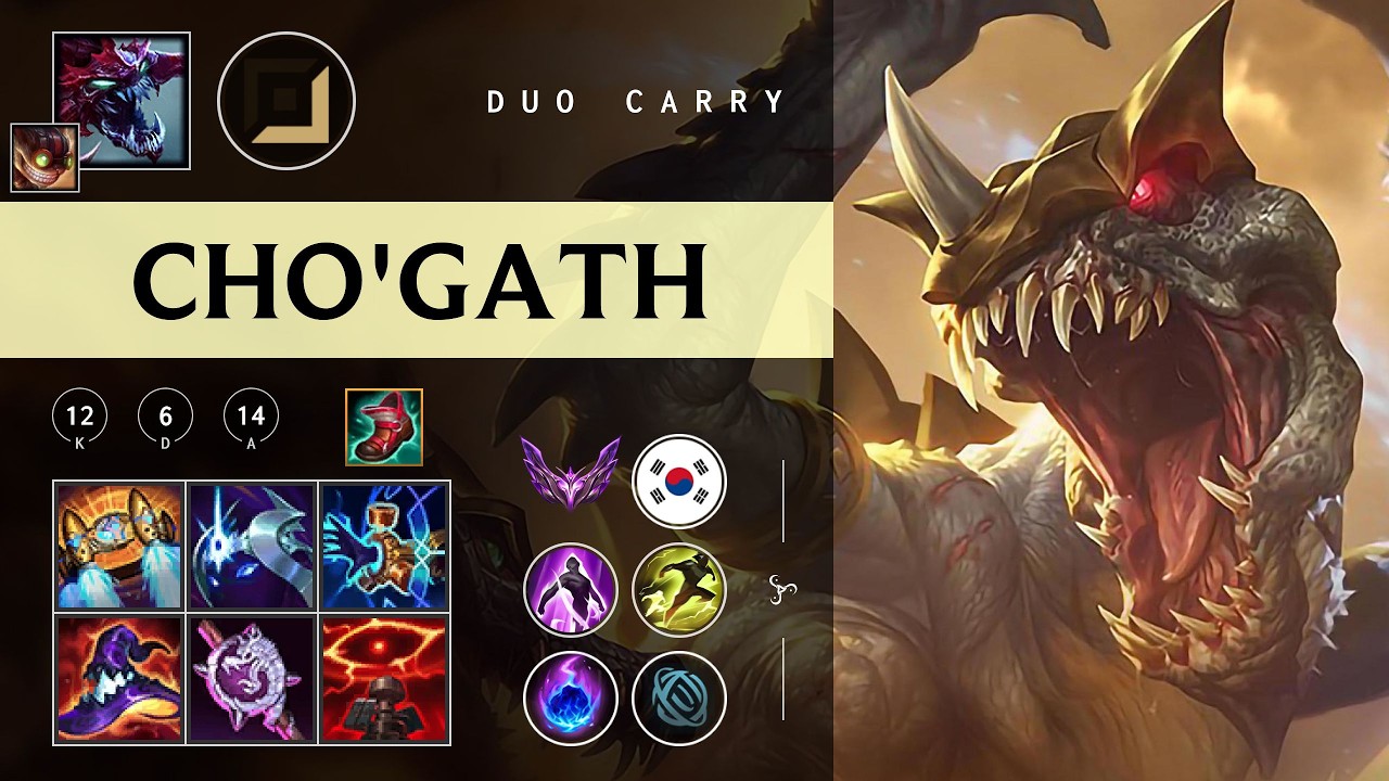 Cho'Gath Carry vs Jhin - KR Master Patch 26.04