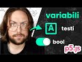 Approfondiamo le variabili - p5js tutorial