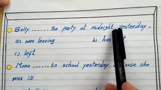 Exercises on the past simple tense تدريبات على زمن الماضى البسيط