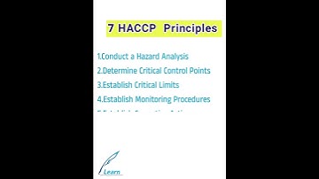 HACCP 7 PRINCIPLES #quiz #generalknowledge #knowledge #gk #haccp #sop #europe #sea #seafood #fishes