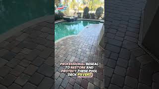 Paver sealing step-by-step process using a water based sealer by Premier Pro Wash & Seal