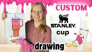 Draw a Cute Ice Cream Theme Customized Stanley Cup! || Art with Alyssa