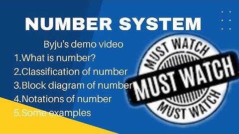 Number system Byju