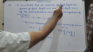 a microscope has an objective of focal length 2cm eyepiece of focal length 4 cm and the tube length