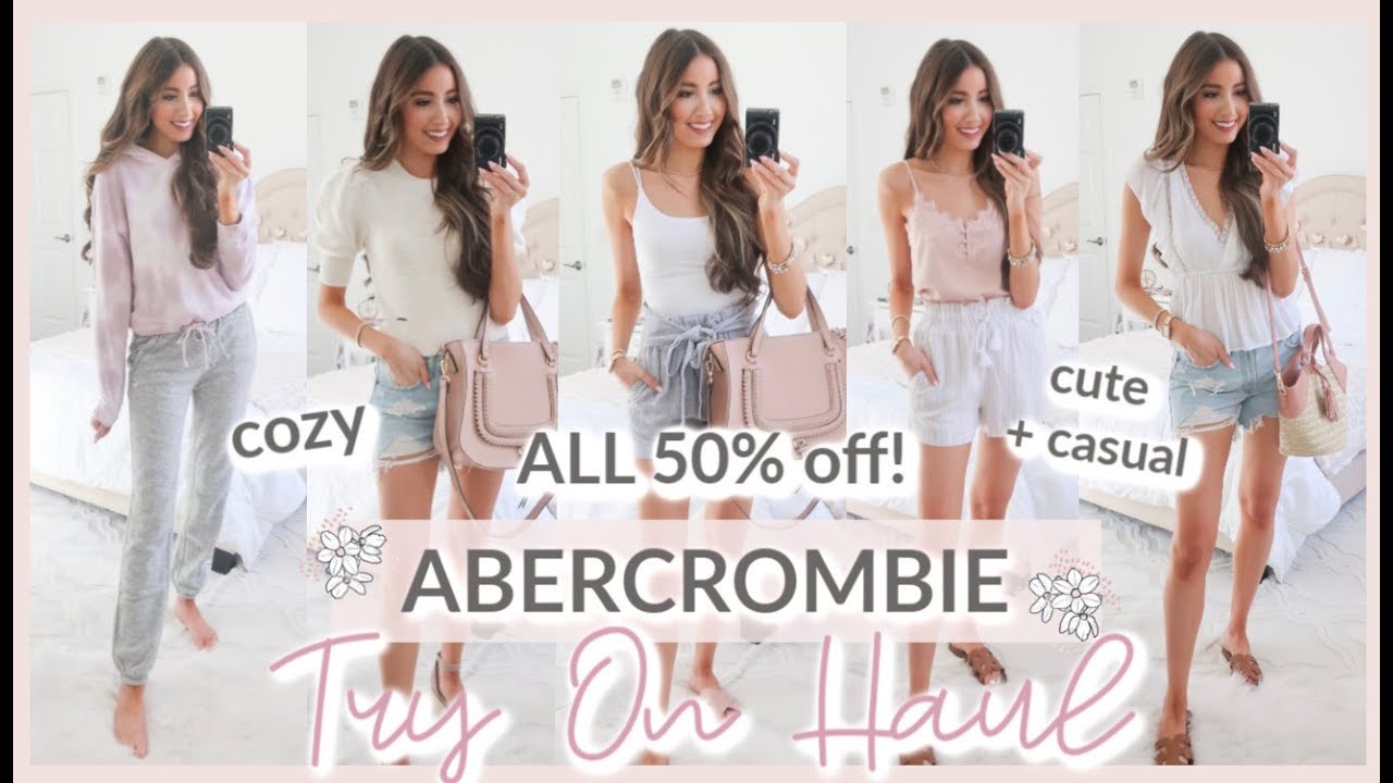 ABERCROMBIE SPRING TRY ON HAUL 2020 | COZY LOUNGE WEAR + CASUAL OUTFITS!