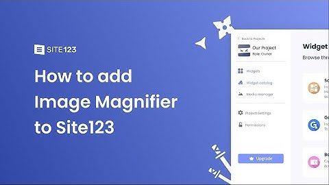 How to add an Image Magnifier to Site123