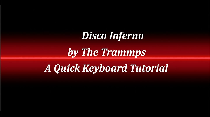 Disco Inferno Piano version - Piano performance video thumbnail