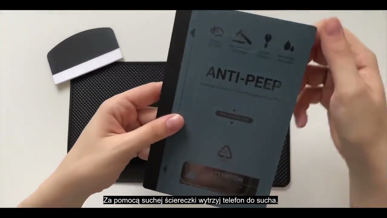 Instrukcja montażu folii hydrożelowej prywatyzującej