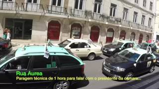 Manifestação de Taxis de Lisboa contra a Uber 29-04-2016