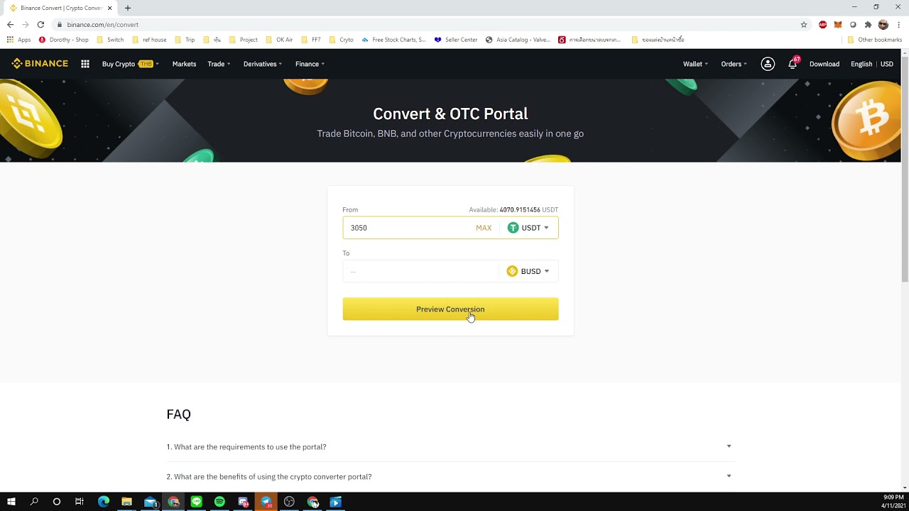 การ Convert เหรียญใน Binance (ง่ายๆใน 1 นาที)