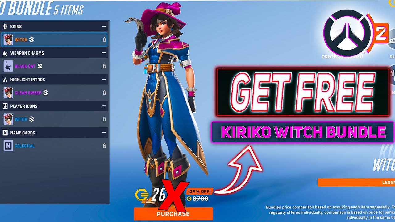 How To Get FREE Kiriko Witch Skin In OVERWATCH 2 How To Get Free 