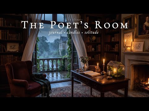 Candlelight & Rain in the Poet’s Study | Dark Academia Piano Playlist for Study, Reading & Relaxing