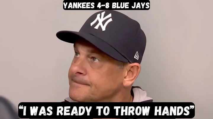 Aaron Boone BLASTS Umpire after EJECTION and loss - Post Game interview - Yankees 4-8 Blue Jays