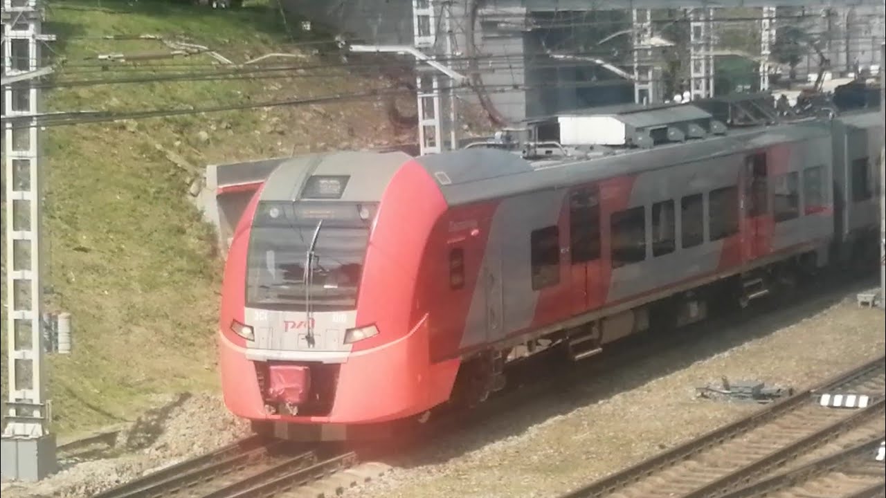 Электропоезда ЭС1 016, 014 с сообщением Анапа-Аэропорт Сочи. "Ласточка ...