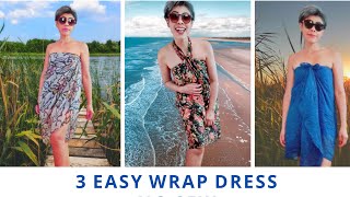 DIY 3 easy wrap dress