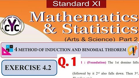 Exercise 4.2 (Q.1) | Chapter 4 | maths part 2 | Class 11| Mathematical induction and Binomial thm