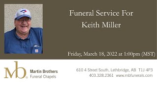 Funeral Service for Keith Miller