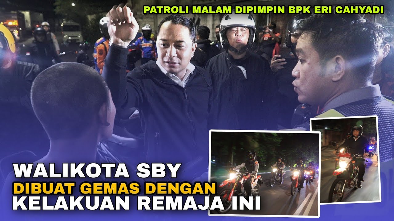 Patroli Malam dipimpin langsung Walikota Eri Cahyadi keliling Kota Surabaya hingga dini hari