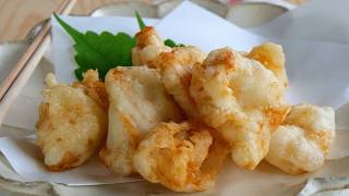 【冷めてもカリッと!】米粉とり天♪天つゆ要らず  Crispy Rice Flour Chicken Tempura