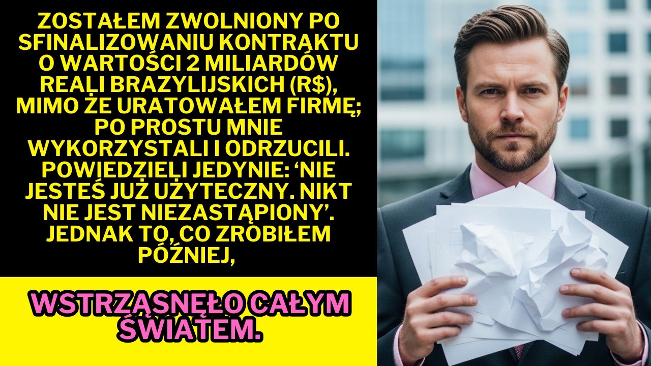 Zostałem zwolniony po zawarciu kontraktu wartego miliardy — lecz moja odpowiedź była nieoczekiwana…