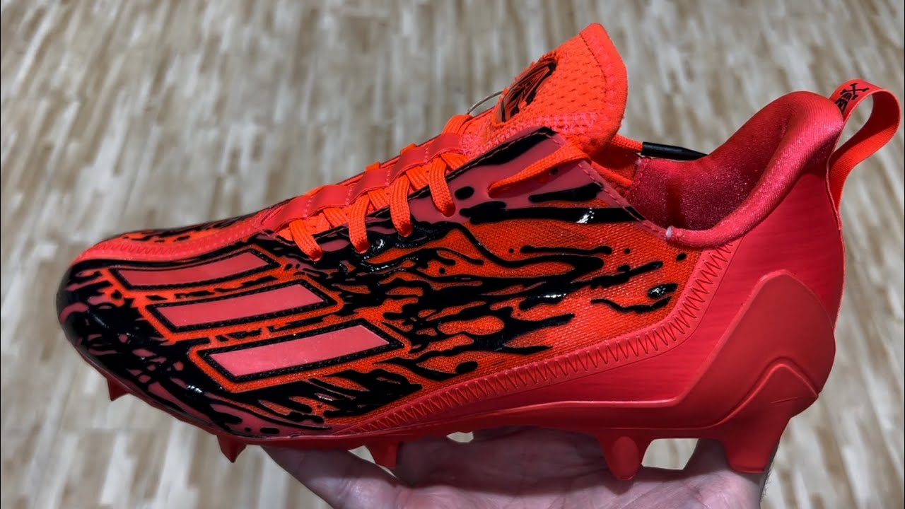 Adidas Adizero 12.0 Poison Solar Red Football Cleats - YouTube