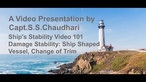 Bilging Ship shaped vessel, Trim