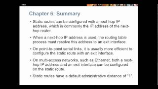 NET 126 Chapter 6 Troubleshoot Static and Default Route Issues
