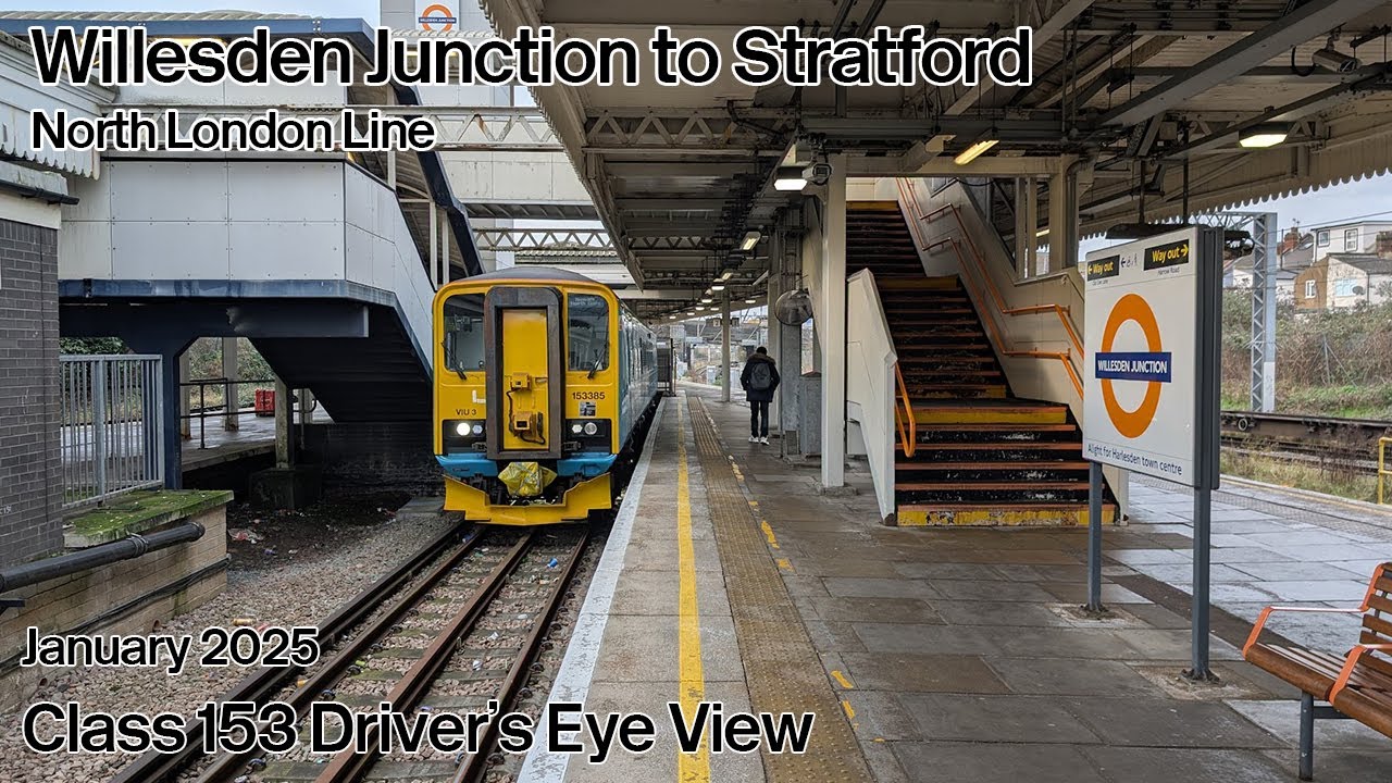 Willesden Junction Low Level to Stratford Driver's Eye View