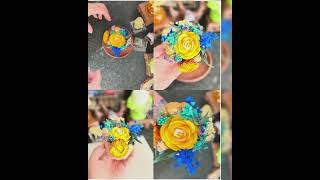 Personalized Wedding / Event Floral Basket Candle