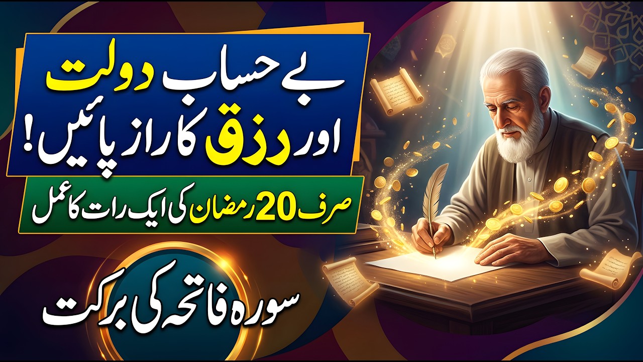 20 Ramzan Surah Al Fatiha Ka Wazifa For Rizq Money | Surah Fatiha Dolat Maal Karobar Naukri Barkat