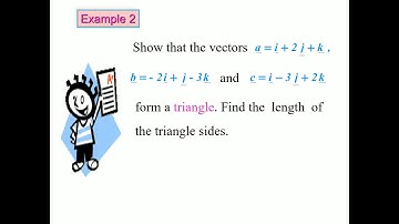 Vectors form a triangle & length of triangle sides