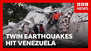 Powerful back-to-back earthquakes strike Venezuela | BBC News