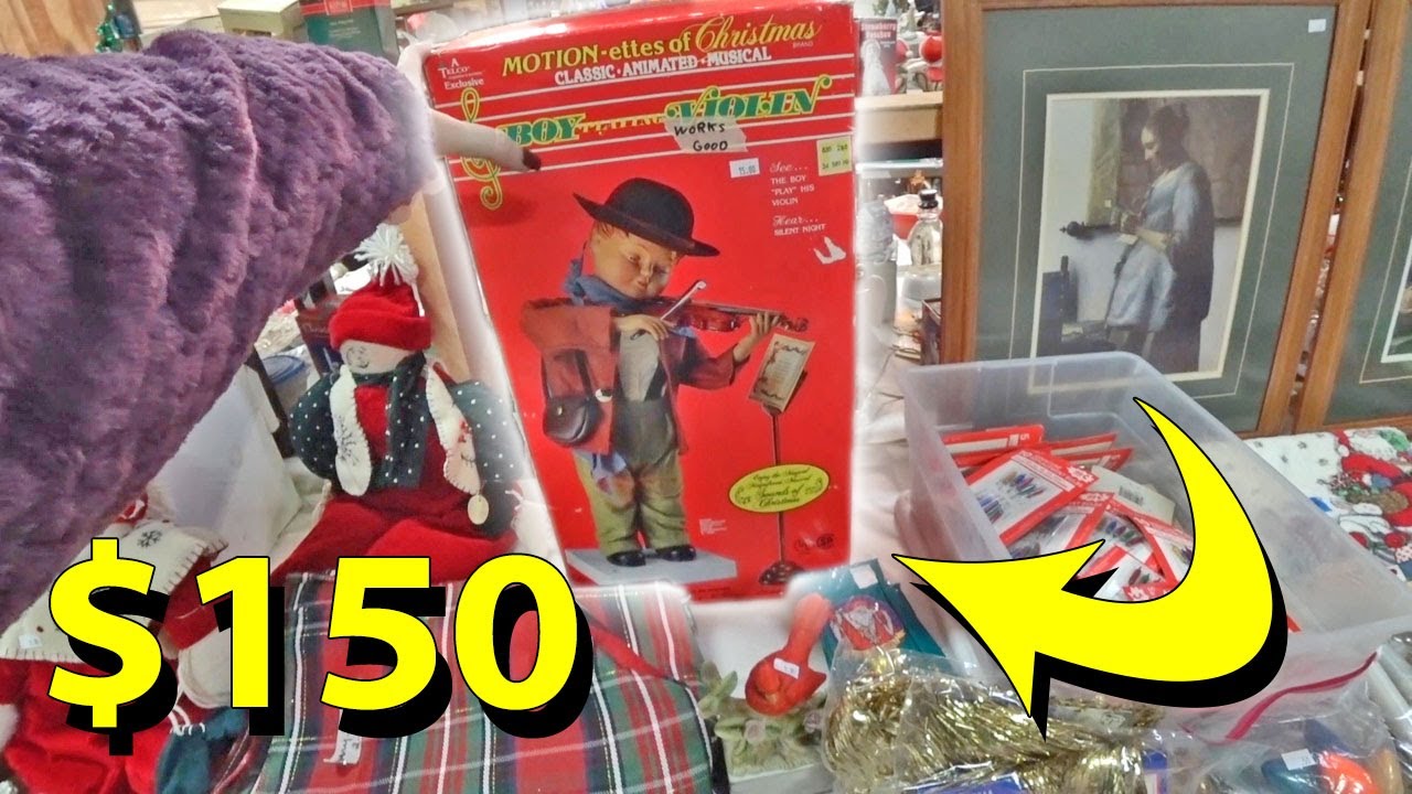 INDOOR YARD SALE! Animated Christmas Decor SCORE!  Shop With US!