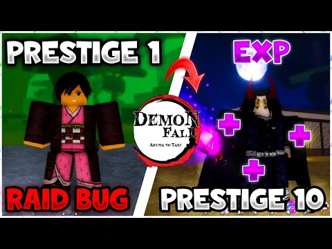 The Fastest Way To Level Up In Demonfall Roblox From Prestige 1 to Prestige  10 EXP Glitch UNPATCHED! 