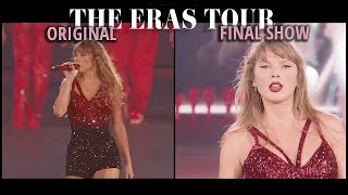 The Eras Tour Original Vs Final Show I Knew You Were Trouble