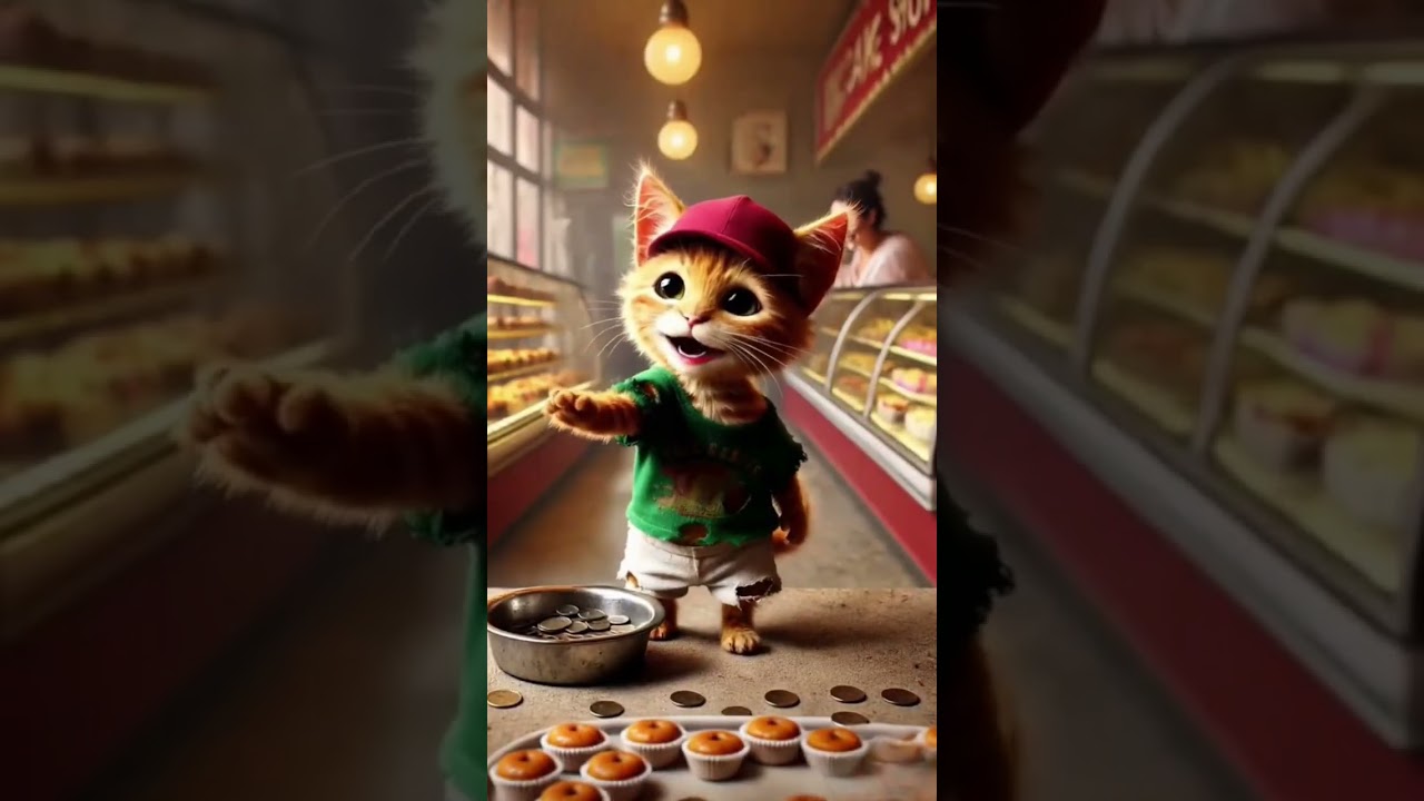 From Stray to Success ;The Cat's Journey to Riches😺💰