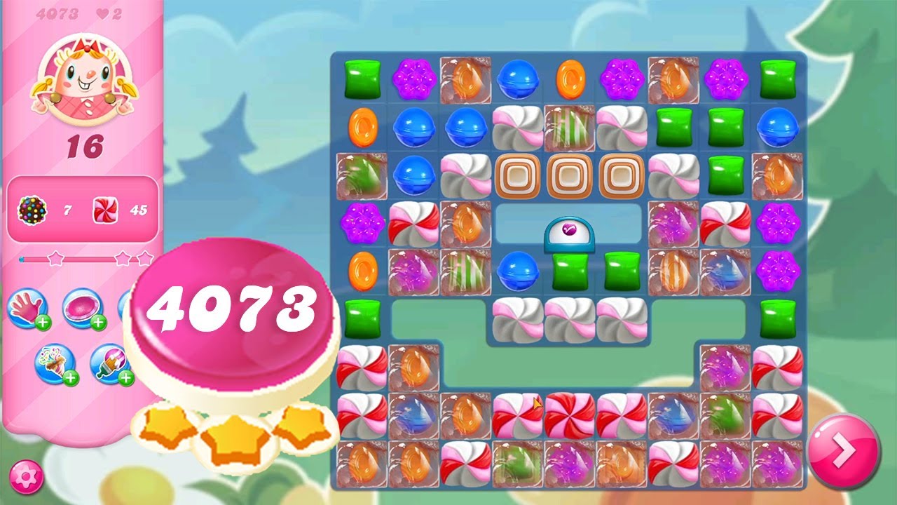Candy Crush Saga level 4073 (NO BOOSTERS) || 3 Stars 🌟🌟🌟